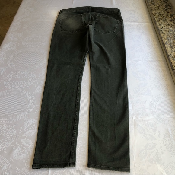 H&M Super Skinny Fit Olive Green Jeans Denim Pants Women’s Size 32 Stretchy - Picture 14 of 16